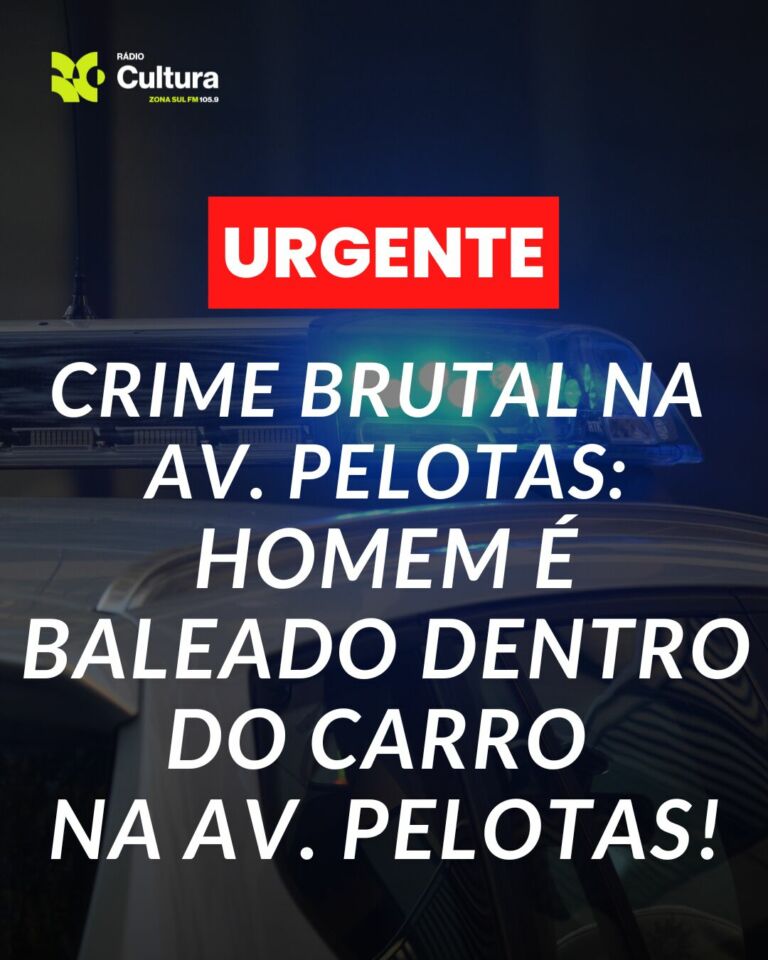 Homem é morto a tiros dentro de carro na Av. Pelotas