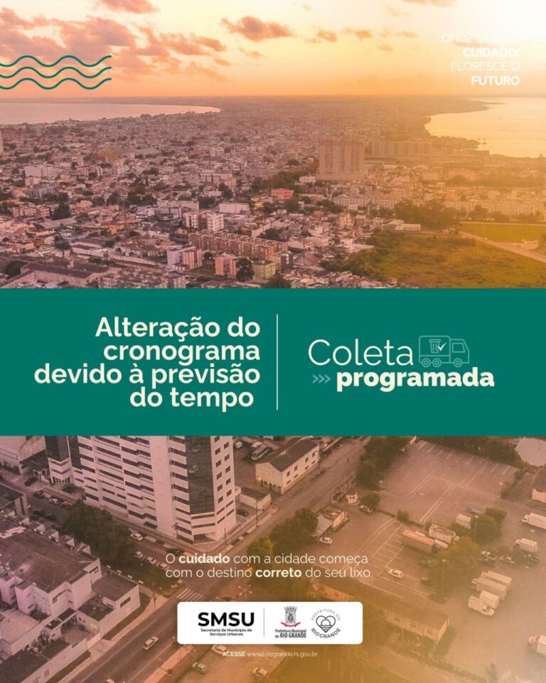 Coleta Programada sofre alterações nos setores 06 e 16 devido ao clima