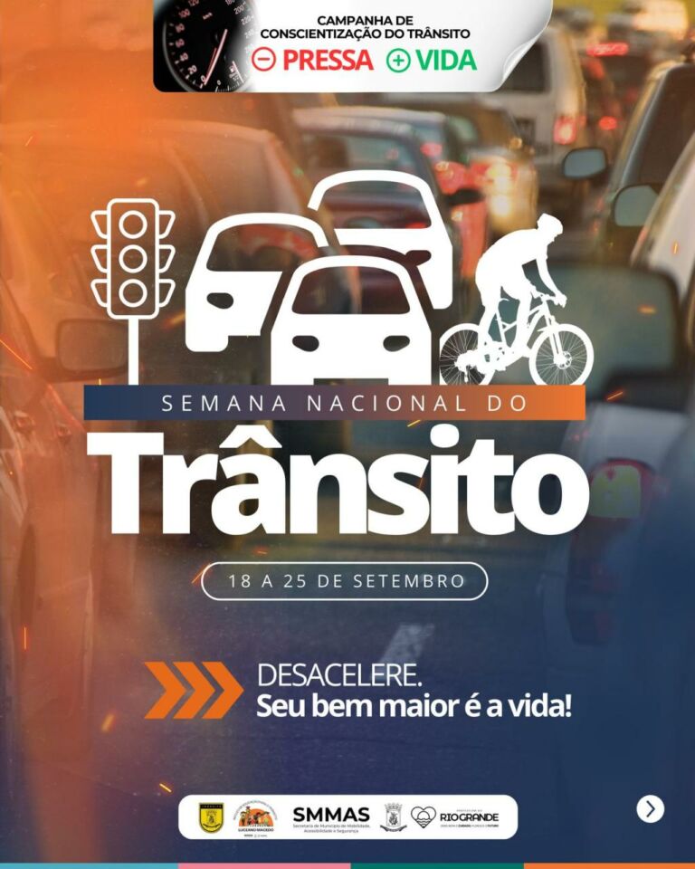 Semana Nacional do Trânsito 2025 terá ações educativas e passeio ciclístico em homenagem a Luciano Macedo