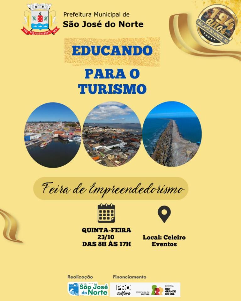 Projeto “Educando para o Turismo” incentiva educação empreendedora em São José do Norte