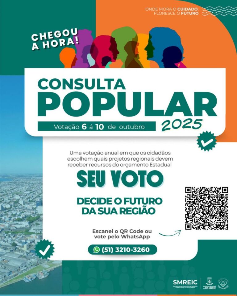Prefeitura do Rio Grande incentiva comunidade a escolher projetos estratégicos na Consulta Popular