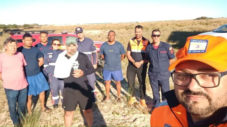 Turista resgatado após acidente de moto na região do Albardão