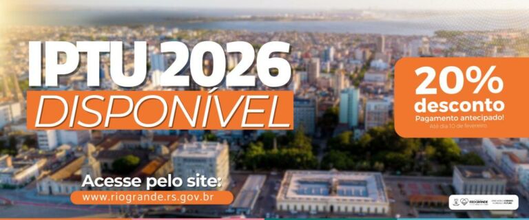 Boletos do IPTU 2026 já estão disponíveis em Rio Grande