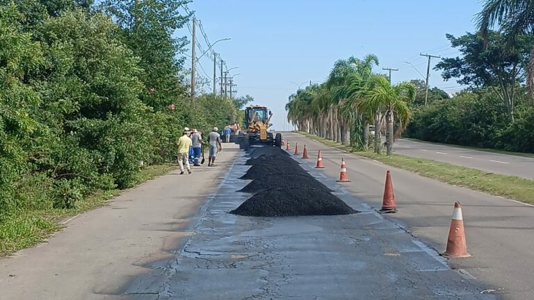 Prefeitura de Pelotas realiza obras de pavimentação na cidade