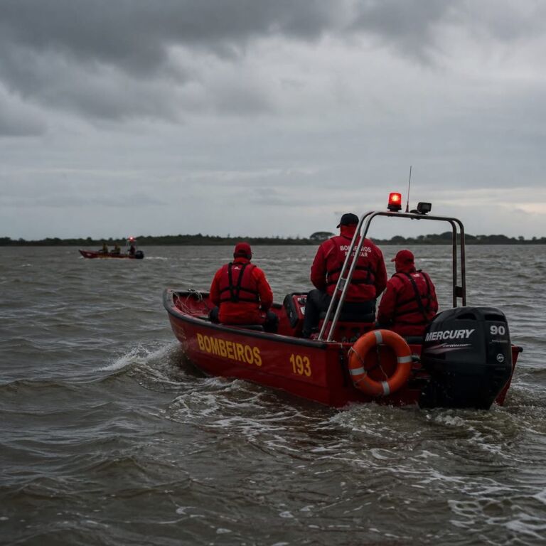 Barco naufraga e pescadores desaparecem na Lagoa dos Patos; Um corpo foi encontrado