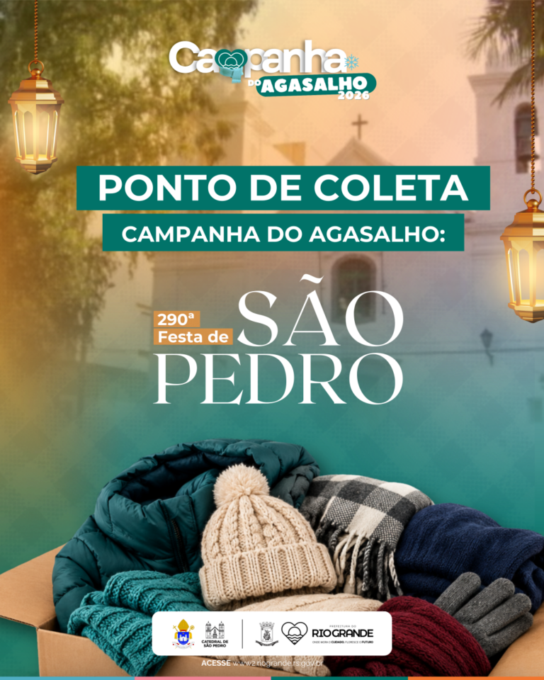 Festa de São Pedro também será ponto de coleta da Campanha do Agasalho