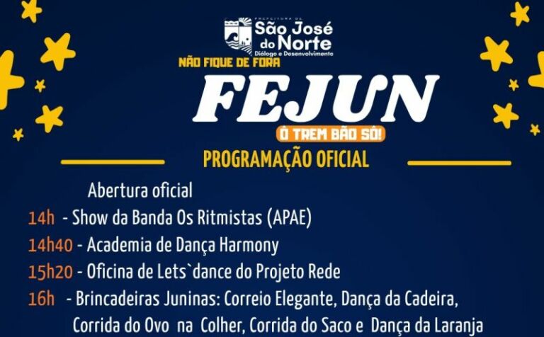 Fejun 2026 movimenta São José do Norte com programação cultural e comunitária